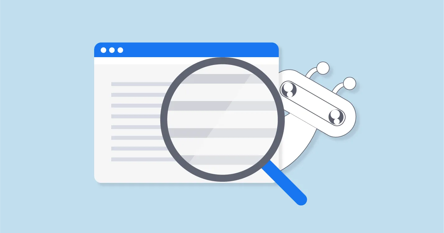 A search crawler indexing the content of a web page