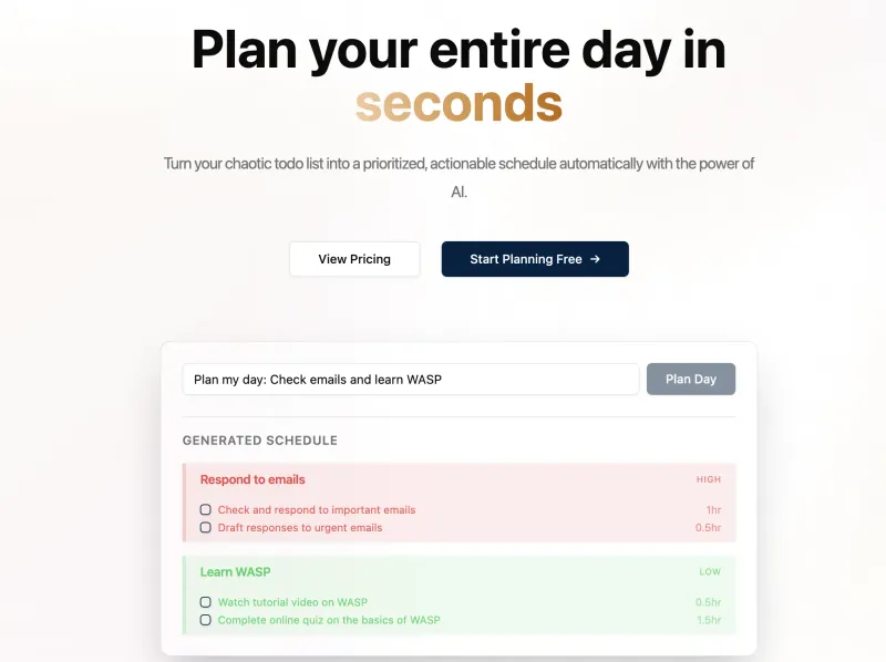 Landing page